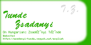 tunde zsadanyi business card